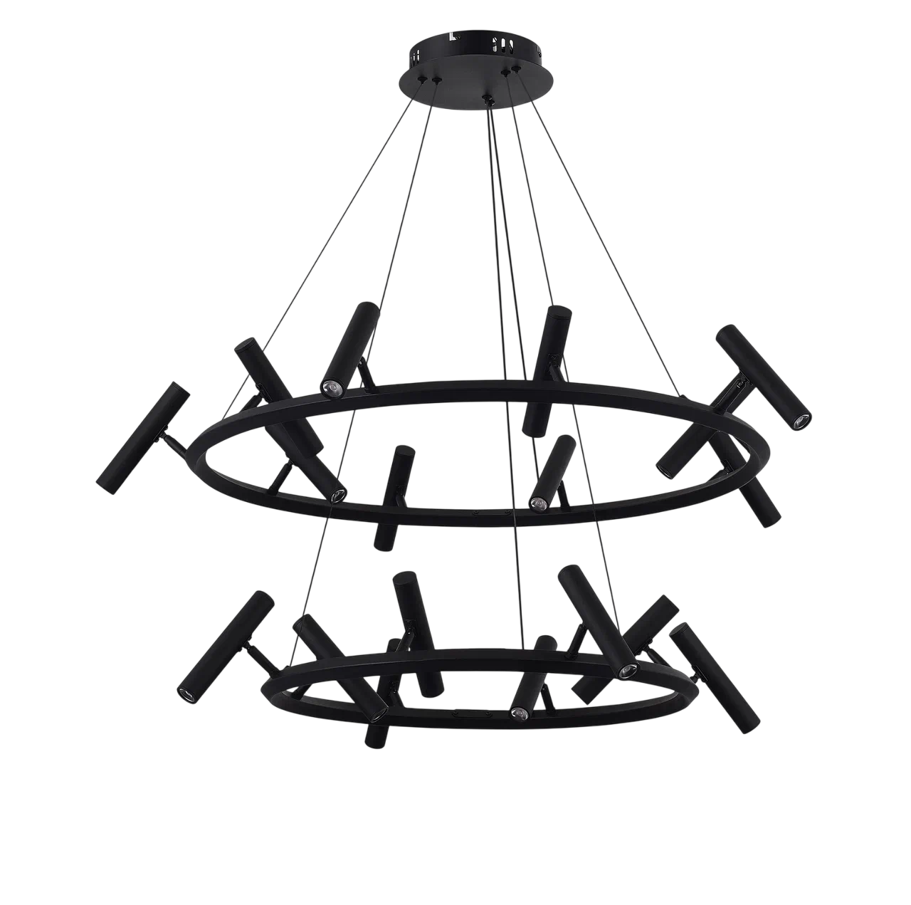 картинка Люстра VELOCE 06 LED 81 Вт 3000К чёрный модерн от магазина Bojeni