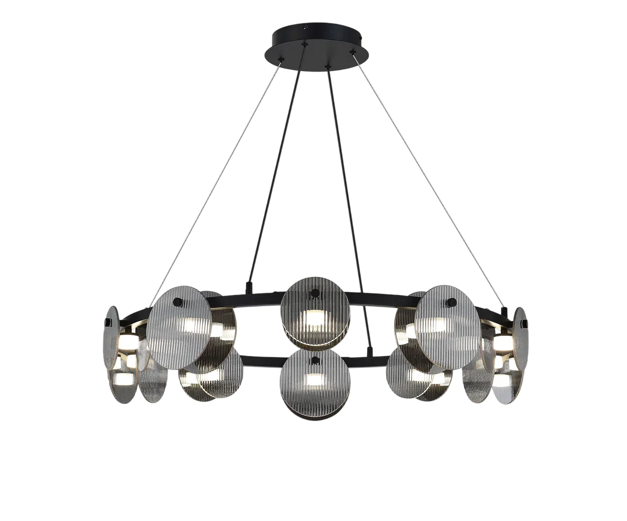 картинка Люстра VELOCE 07 LED 25 Вт 4000К серый модерн от магазина Bojeni