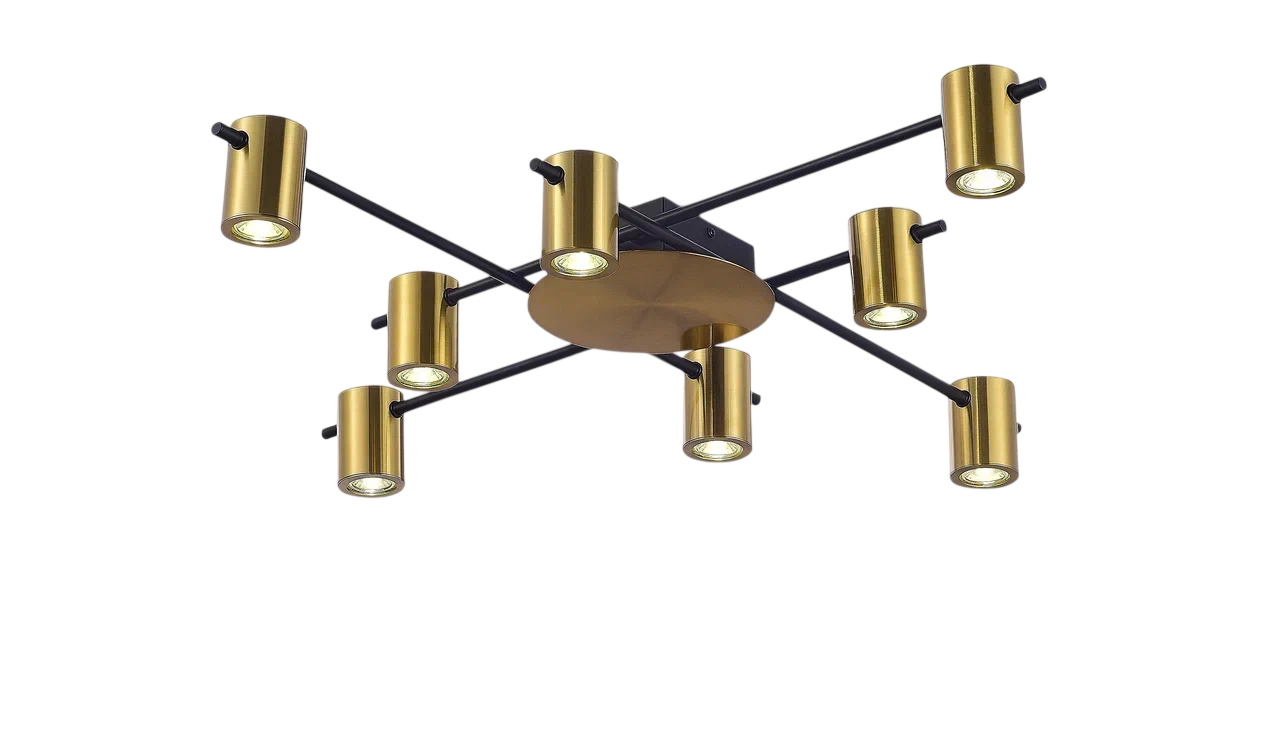 картинка Люстра VELOCE 03 GU10*8 золотой модерн от магазина Bojeni