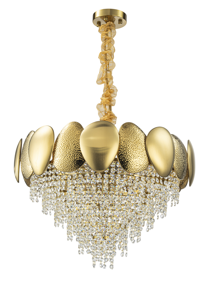 картинка Люстра EVUM 09 E14*11 золотой классика от магазина Bojeni